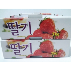 박스도매닷컴,딸기2kg 칼라박스